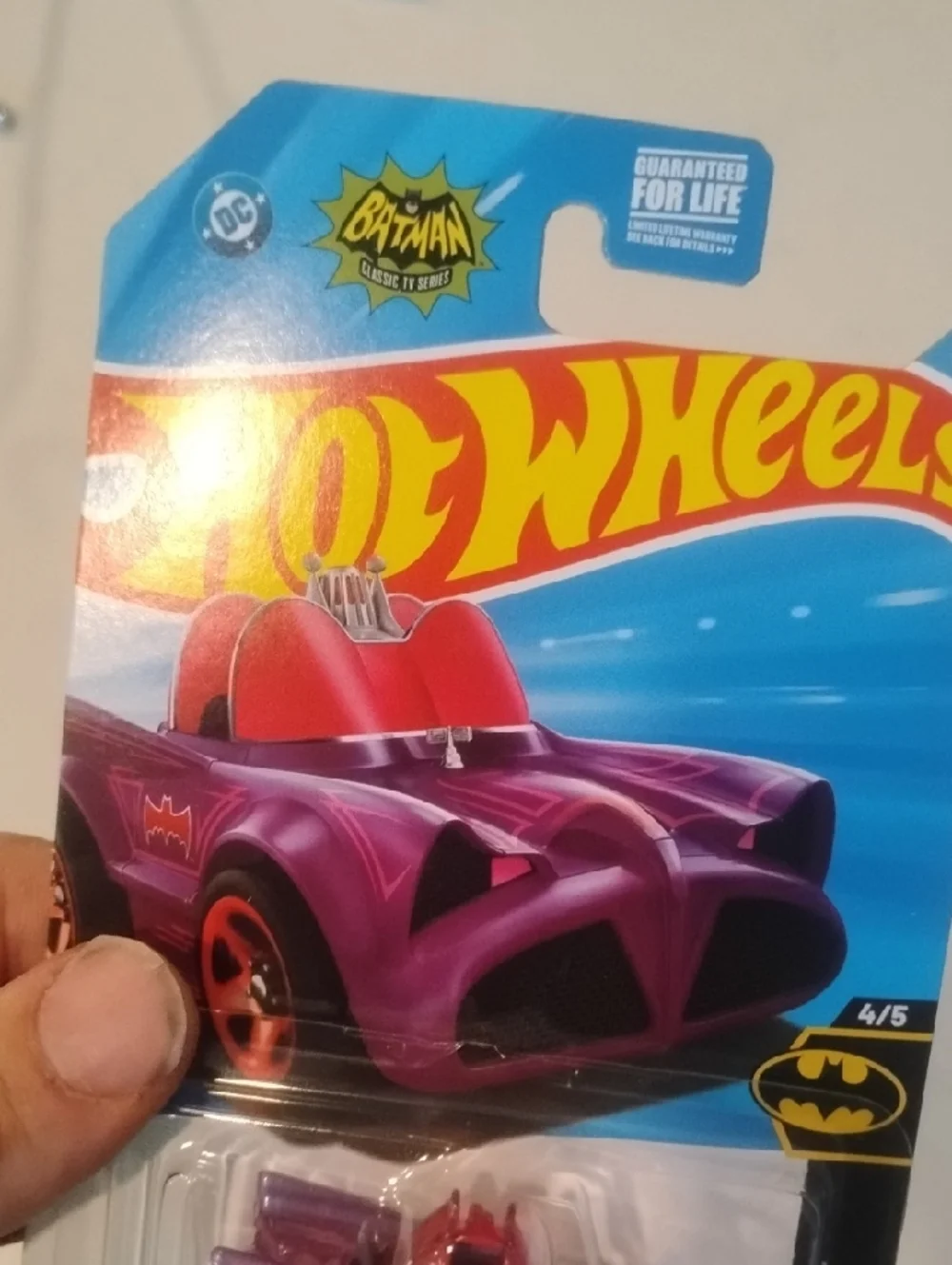 Mattel Hot Wheels Purple Batmobile with Orange Wheels